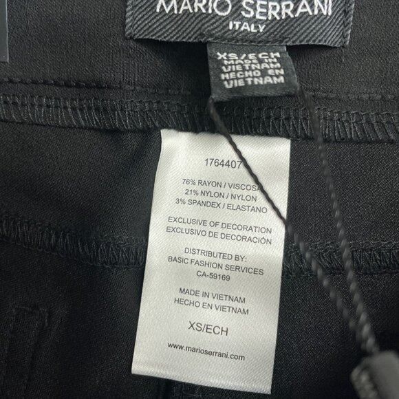 NEW Mario Serrani Women's XS Comfort Stretch Capri Pants Black - Picture 6 of 9
